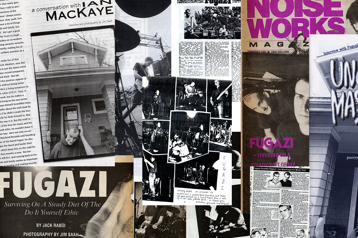 Collection of punk fanzines featuring D.C. band Fugazi.