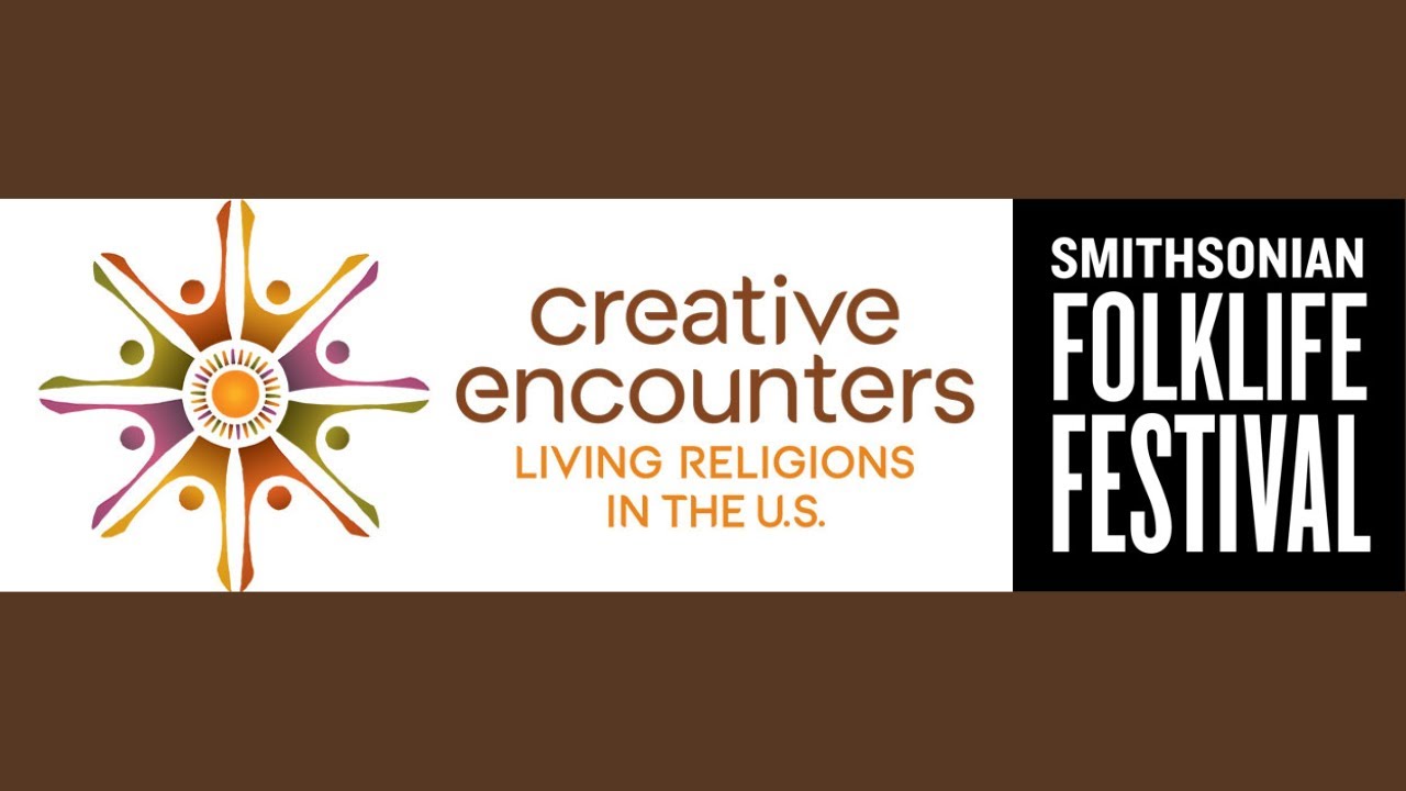 The Creative Encounters logo: human figures arms reaching out from a sun to make a circle.