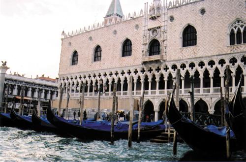 The Palazzo Ducale was built and rebuilt from the 9th to the 16th centuries. It faces the Venice lagoon, the pathway to the Adriatic Sea.