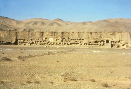 The Caves of the Thousand Buddhas near the modern town of Dunhuang are similar to other cave complexes along the Silk Road.