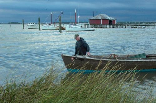 A waterman at Poquoson shores in Virginia. Photo by Harold Anderson.