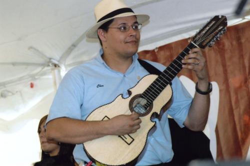 José Delgado forms part of the new generation of young Puerto Ricans that play the cuatro. The traditional instrument of música jíbara, the cuatro is a type of guitar.