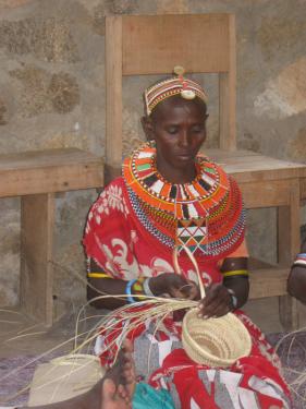 Master weaver Nkerisapa Lewano is an active member of the Ngurunit Basket Weavers Group in northern Kenya.