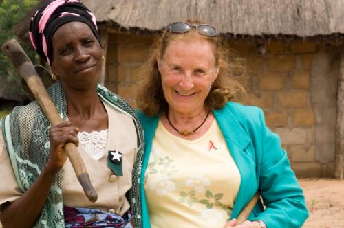 Peace Corps volunteer Mary Ann Camp (right) served three tours&mdash;in Lesotho, Malawi, and Botswana.