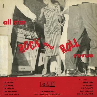 This King Records compilation from 1956 was marketed as &rdquo;Rock and Roll.&ldquo; It included solo vocalists, vocal groups, instrumentalists, and large bands, demonstrating the early connection between rock and roll and rhythm and blues.