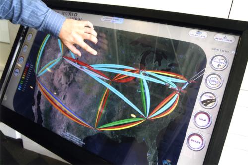 Indiana University&rsquo;s World View interactive computer utilizes off-the-shelf components and custom-written data layers with Google Earth software to view and interact with geospatial-related information. It can also be used to explore the world and f