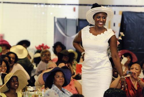 The Alfred Street Baptist Church produces an annual spring fashion show featuring millinery collections modeled by members of the congregation.