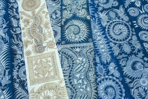 Detail from hand-dyed batik flags used by the Miao people for calling the spirit of the ancestors, Kaili, Guizhou Province, 2014.