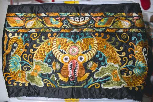 Detail from a Miao embroidered textile.