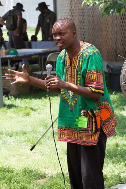 Newton Zadock Kweya uses storytelling as a way to entertain and educate others.