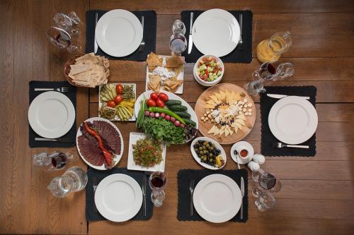 On a table properly set for a feast, food should fill every available space.