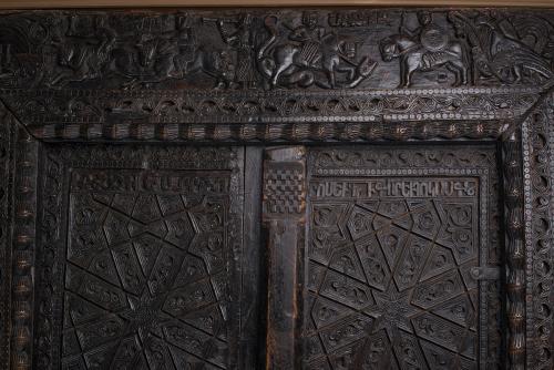 Traditional Armenian homes had a number of structural pillars inside with capitals adorned by carvings. This pillar stands inside the Museum of Woodcarving in Yerevan.