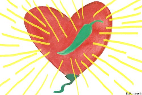 Chile pepper by Dayanita Ramesh
