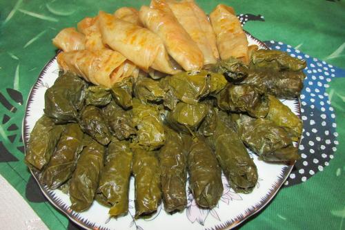 Lenten cabbage and grape leaf tolma. Photo by Ruzanna Tsaturyan, Smithsonian Institution.