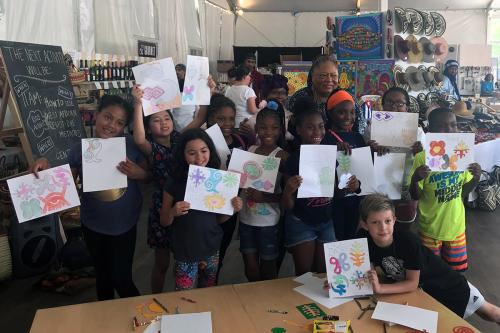 Crafts of African Fashion workshop at the Smithsonian Folklife Festival
