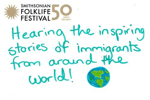 Postcards on display at the Festival