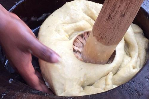 Pounding yam