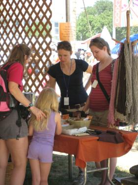 SIMA students Catherine Nichols and Janice Frisch participated in the Mexico program at the 2010 Smithsonian Folklife Festival. Photo by Aimee Douglas, Smithsonian Institution