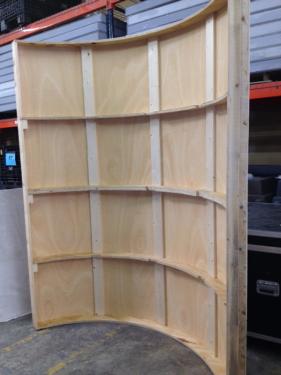 Backside of curved wall