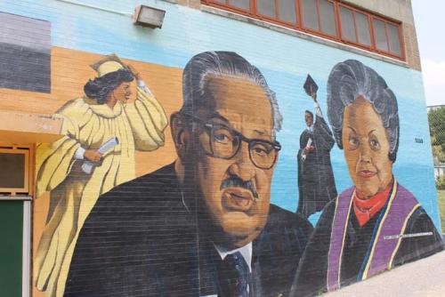 Prominent figures, such as U.S. Supreme Court Justice Thurgood Marshall and Justice Juanita Stout of the Supreme Court of Pennsylvania, adorn many public spaces in D.C.