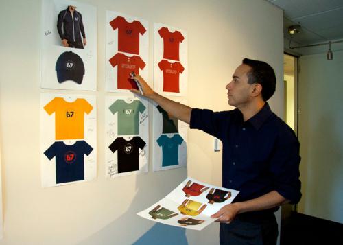 Senior Designer Josue Castilleja at his design board.
