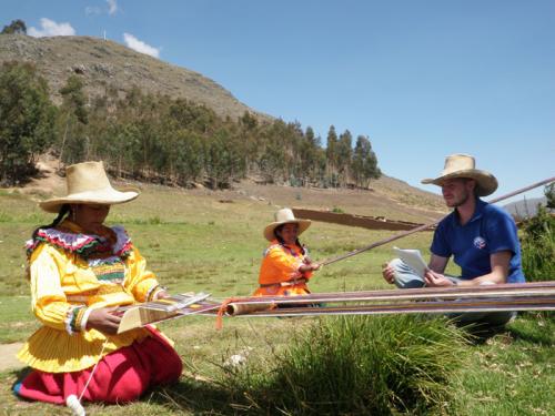 PCV Ryan M. Alexander, with Lucila Sifuentes (left) and Hilda Maribel Sifuentes Altamirano (center)