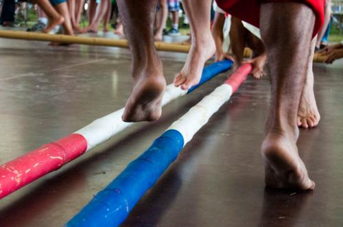 The Rehoboth Children’s Home Dance Team perform tinikling, the national dance of the Philippines