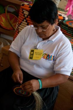 María Florinda Coy Castilla is a basket weaver from Sutamarchán in the Andean Highlands of Colombia.
