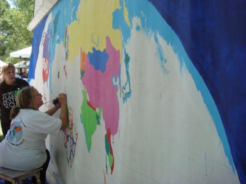 Barbara Jo White and the World Map Project at the Peace Corps program area