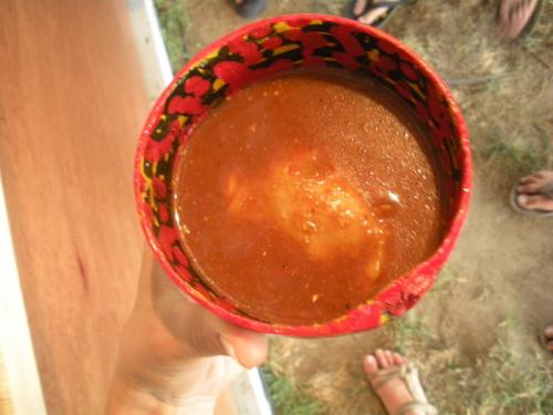 Pinol in traditional bowl