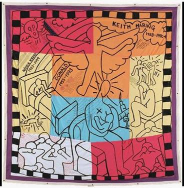 Block 05519 is made up of eight separate panels and is devoted solely to Keith Haring.