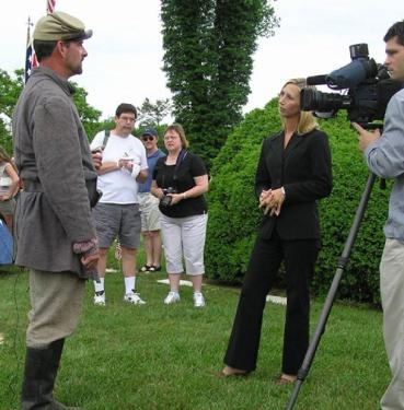 Behind the scenes with actor Tim Smith. Photo by Chris Bryce, courtesy of IMDB