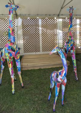 Ocean Sole's flip-flop giraffes.