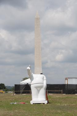 Hong Kong artist Danny Yung's Tian Tian statue prior to head attachment.