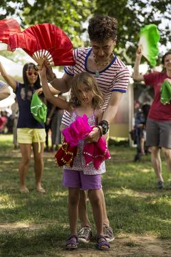 A Flower Drum Dance workshop in People's Park.