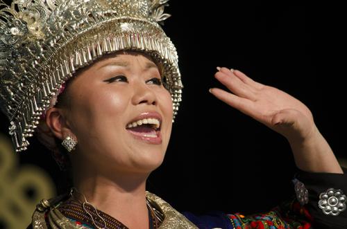 A Miao singer in Moonrise Pavilion.