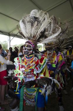 The Ramogi Dancers of Homa Bay County conclude the opening ceremony.
