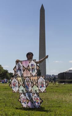 Practicing kite-flying in America's most monumental National Park.