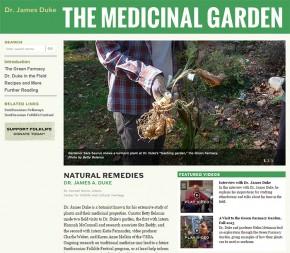 Screenshot of The Medicinal Garden online exhibition.