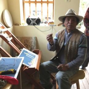 Ángel Callañaupa in his Chinchero studio. Photo by Jackie Flanagan Pangelinan, Ralph Rinzler Folklife Archives