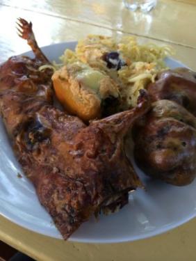 Crispy fried cuy for dinner! Photo by Alexia Fawcett, Ralph Rinzler Folklife Archives