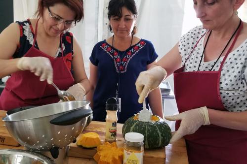 Prepping the ghapama backstage in the Hatsatoun at the 2018 Smithsonian Folklife Festival.